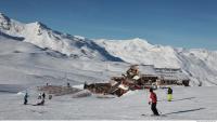 Photo Texture of Background Snowy Mountains